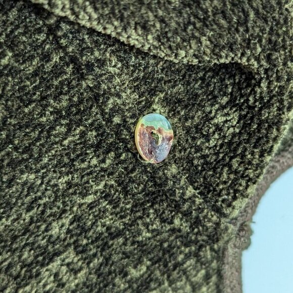 Olive Green Vintage Searle Button Front Chenille Tunic - Picture 10 of 10